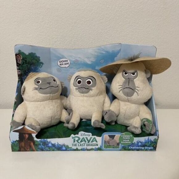 Disney Raya and the Last Dragon Chattering Ongis Plush 3-Piece Set 2021 New - Picture 6 of 8